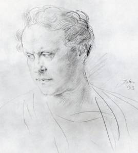 A sketch of Detmar Blow by Welsh painter Augustus John